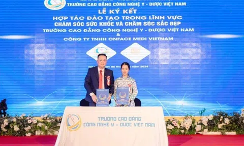 Onface Medi Việt Nam và Trường CĐ Công nghệ Y - Dược Việt Nam ký kết hợp tác phát triển bền vững trong lĩnh vực chăm sóc sức khỏe và sắc đẹp